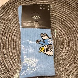 Jordan Legacy Blue Crew Socks with NC